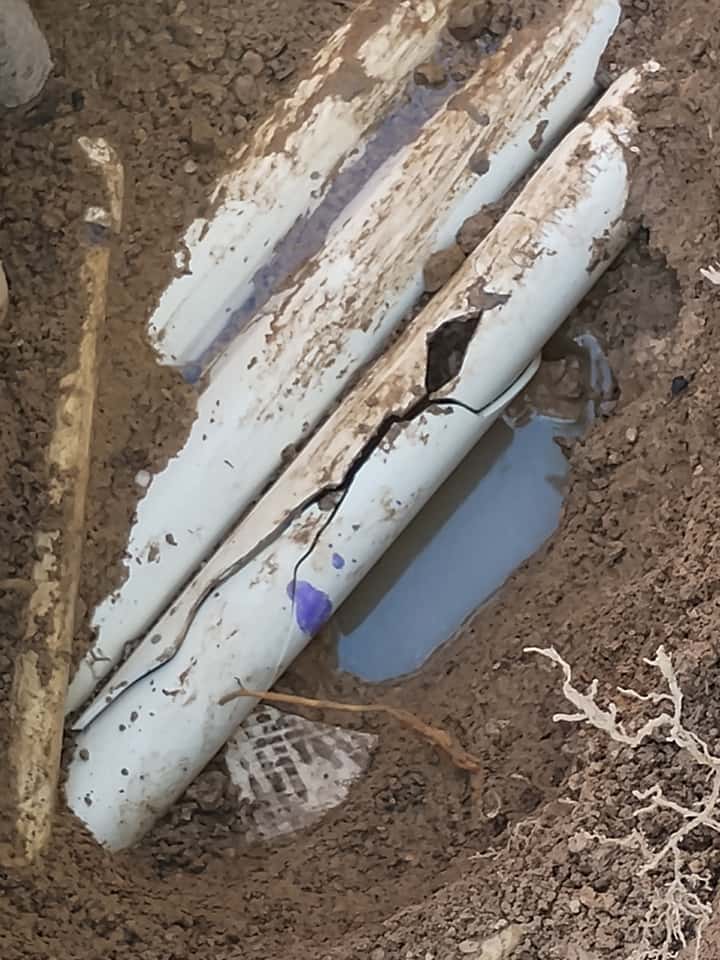 Fixing an underground swimming pool pipe leak in Las Vegas, NV.